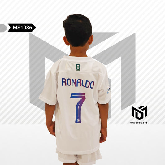 Al-Nassr 23/24Home Kids -CR 7-Set (T-shirt + shorts)