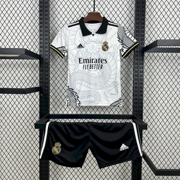 Real Madrid 25/26 Kids Dragon Set White/Black