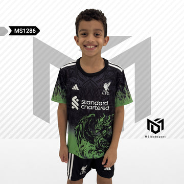 Liverpool 25/26 Kids Dragon Green/Black Set