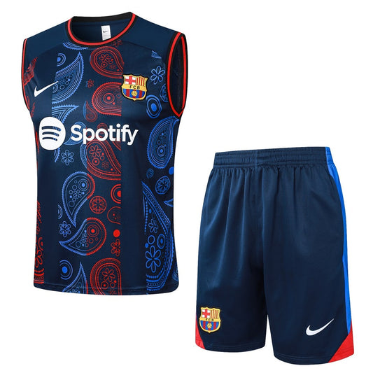 Barcelona 25/26 sleeveless Sport T shirt + Shorts (Fans jersey)