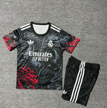 Real Madrid 25/26 Kids Dragon Black/Red Set