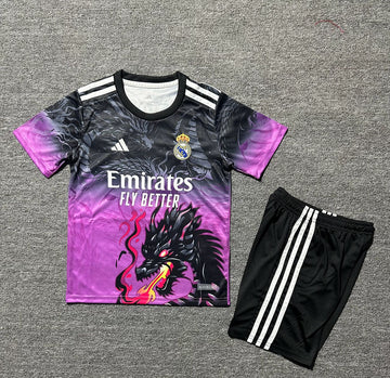 Real Madrid 25/26 Kids Dragon Black/Pink Set